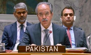 افغانستان میں موجود دہشتگرد گروہ خطے کے امن کیلئے خطرہ ہیں، پاکستان کا سلامتی کونسل میں مؤقف